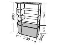 Витрина скругленная